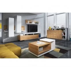 Loftscape Table basse Littor - Blanc / Imitation chêne Grandson -Meubles de salon Soldes 1000327448 220125 134130000020 MOOD DETAILS P000000001000327448 mood