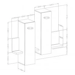 Loftscape Ensemble meubles TV Littor (3 éléments) - Blanc / Imitation chêne Grandson 23 Loftscape Ensemble meubles TV Littor (3 éléments) - Blanc / Imitation chêne Grandson -Meubles de salon Soldes 1000327454 220125 134133000500 SKETCH DETAILS P000000001000327454 sketch