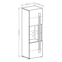 Loftscape Ensemble meubles TV Tyfta II (4 élém.) - Blanc brillant 24 Loftscape Ensemble meubles TV Tyfta II (4 élém.) - Blanc brillant -Meubles de salon Soldes 1000327455 220125 134133000500 SKETCH DETAILS P000000001000327455 sketch