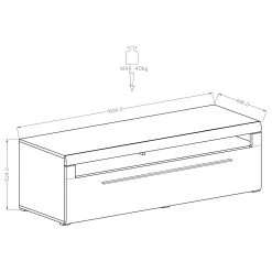 Loftscape Ensemble meubles TV Tyfta II (4 élém.) - Blanc brillant 25 Loftscape Ensemble meubles TV Tyfta II (4 élém.) - Blanc brillant -Meubles de salon Soldes 1000327455 220125 134133000501 SKETCH DETAILS P000000001000327455 sketch