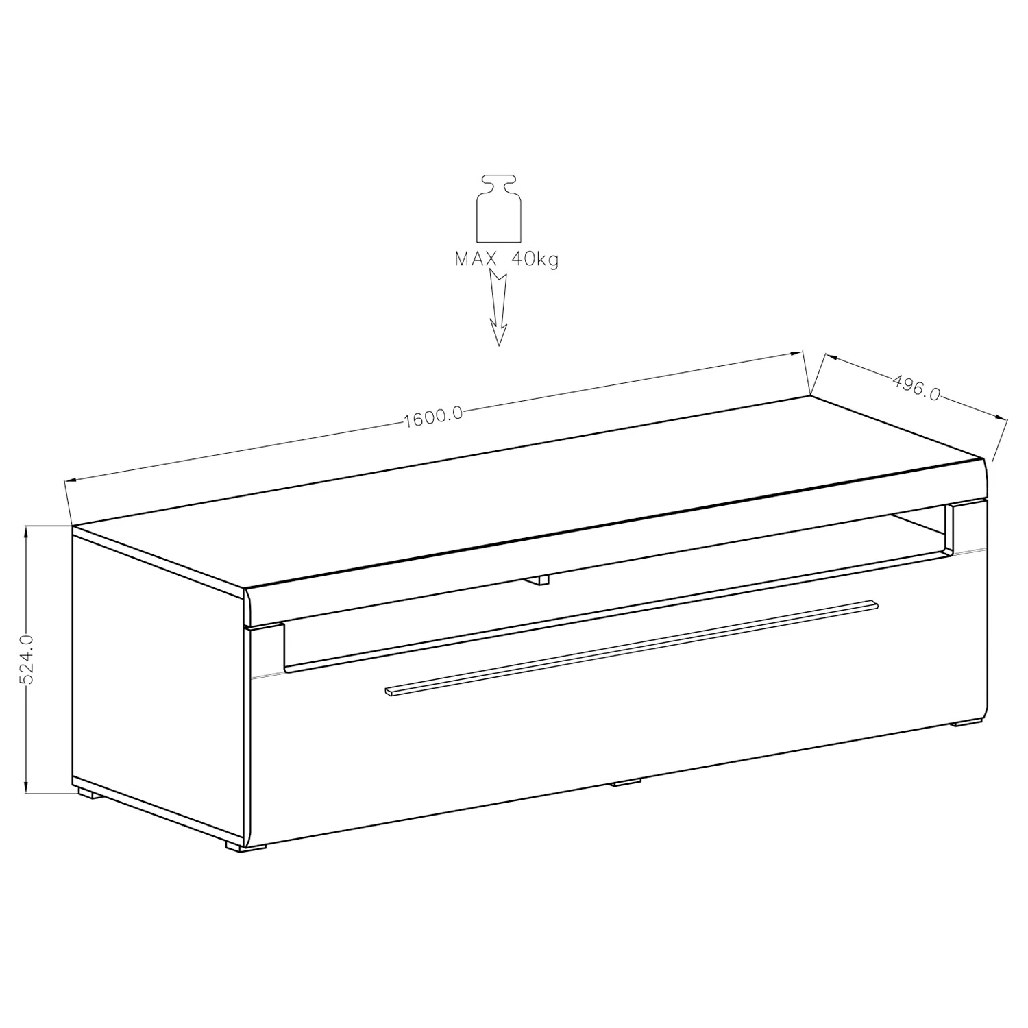 Loftscape Ensemble meubles TV Tyfta II (4 élém.) - Blanc brillant 13 Loftscape Ensemble meubles TV Tyfta II (4 élém.) - Blanc brillant – Image 11