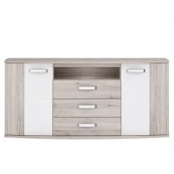Loftscape Buffet Rubik - Imitation chêne de sable / Blanc brillant -Meubles de salon Soldes 1000328747 220204 15304400040 DETAILS P000000001000328747