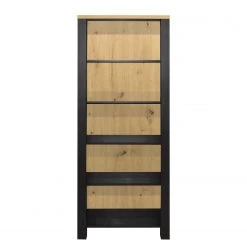 Red Living Étagère Zagora - Imitation chêne à nœuds / Noir -Meubles de salon Soldes 1000329408 220203 154841000030 DETAILS P000000001000329408