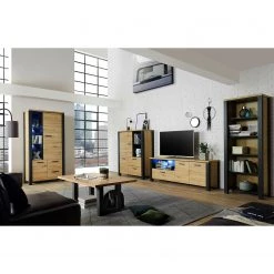 Red Living Meuble TV Zagora - Imitation chêne à nœuds / Noir -Meubles de salon Soldes 1000329412 220203 15484300020 MOOD DETAILS P000000001000329412 mood