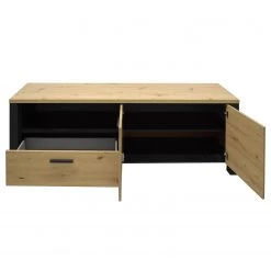 Red Living Meuble TV Zagora - Imitation chêne à nœuds / Noir -Meubles de salon Soldes 1000329412 220203 15484300050 DETAILS P000000001000329412