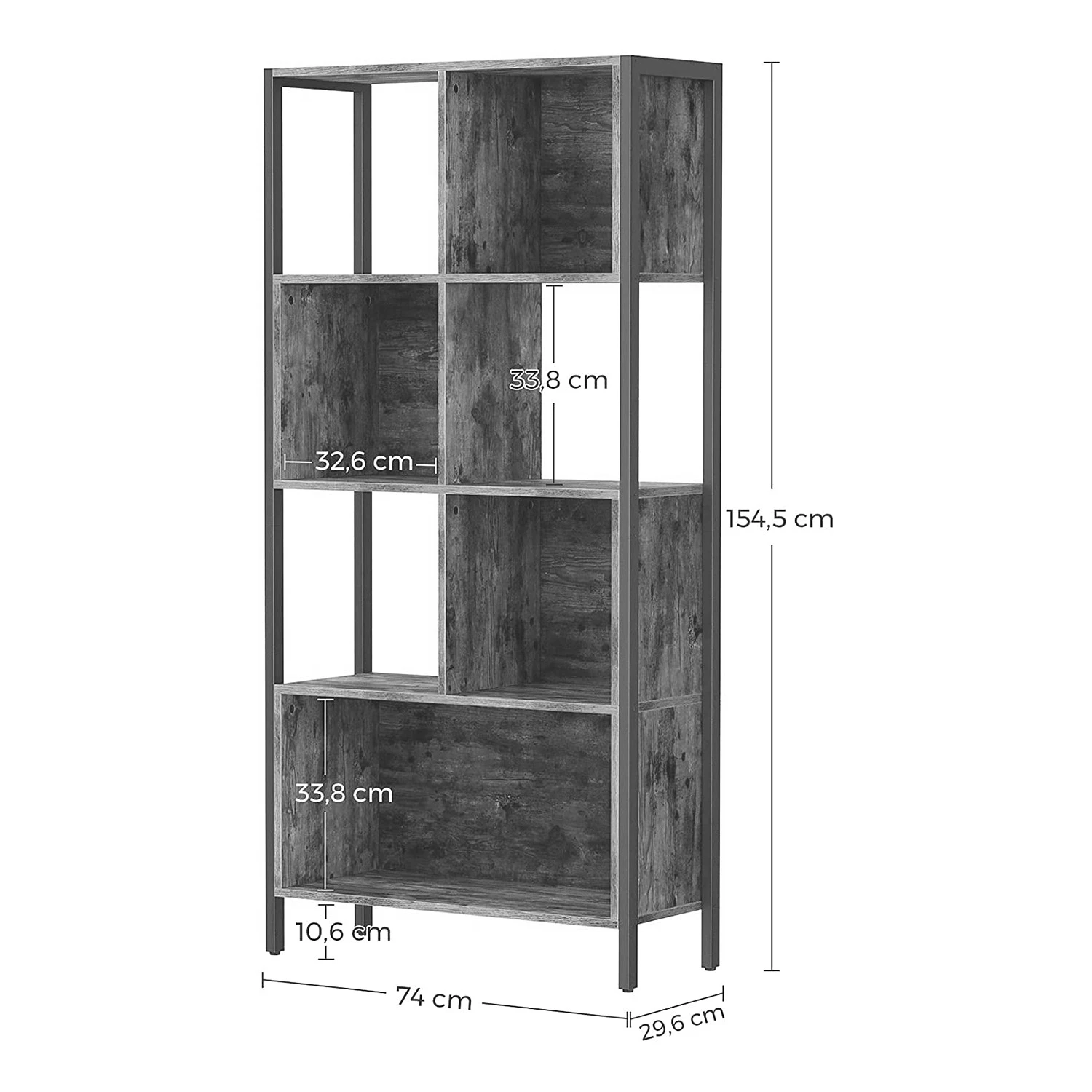 Red Living Étagère Hickling II - Marron / Noir 10 Red Living Étagère Hickling II - Marron / Noir – Image 8