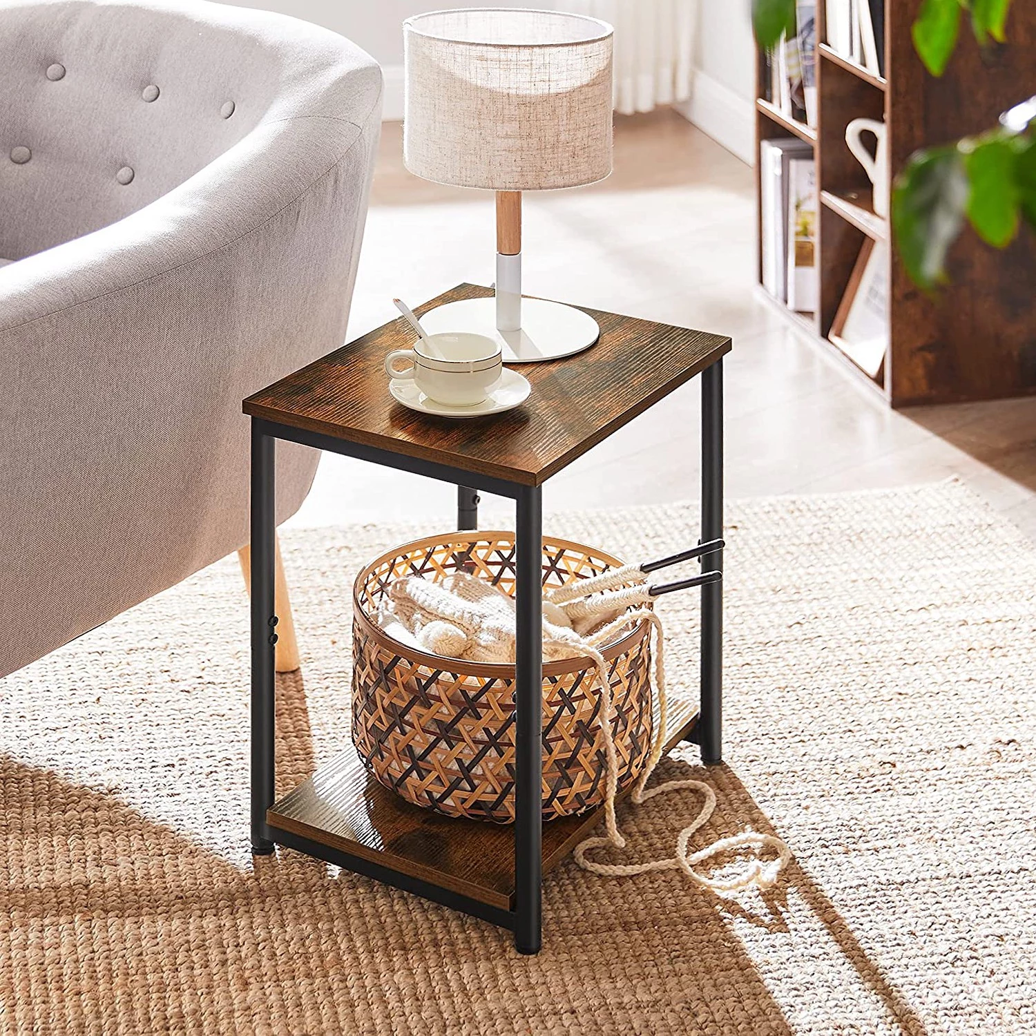 Red Living Bout de canapé Uberto - Marron / Noir 5 Red Living Bout de canapé Uberto - Marron / Noir – Image 3