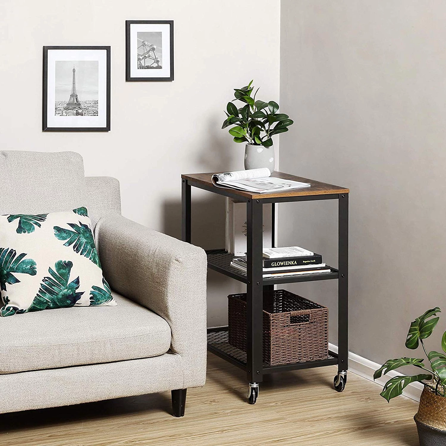 Red Living Desserte Morristown - Métal - Marron / Noir 4 Red Living Desserte Morristown - Métal - Marron / Noir – Image 2