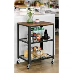 Red Living Desserte Morristown - Métal - Marron / Noir 11 Red Living Desserte Morristown - Métal - Marron / Noir -Meubles de salon Soldes 1000329424 220203 16155600022 MOOD DETAILS P000000001000329424 mood