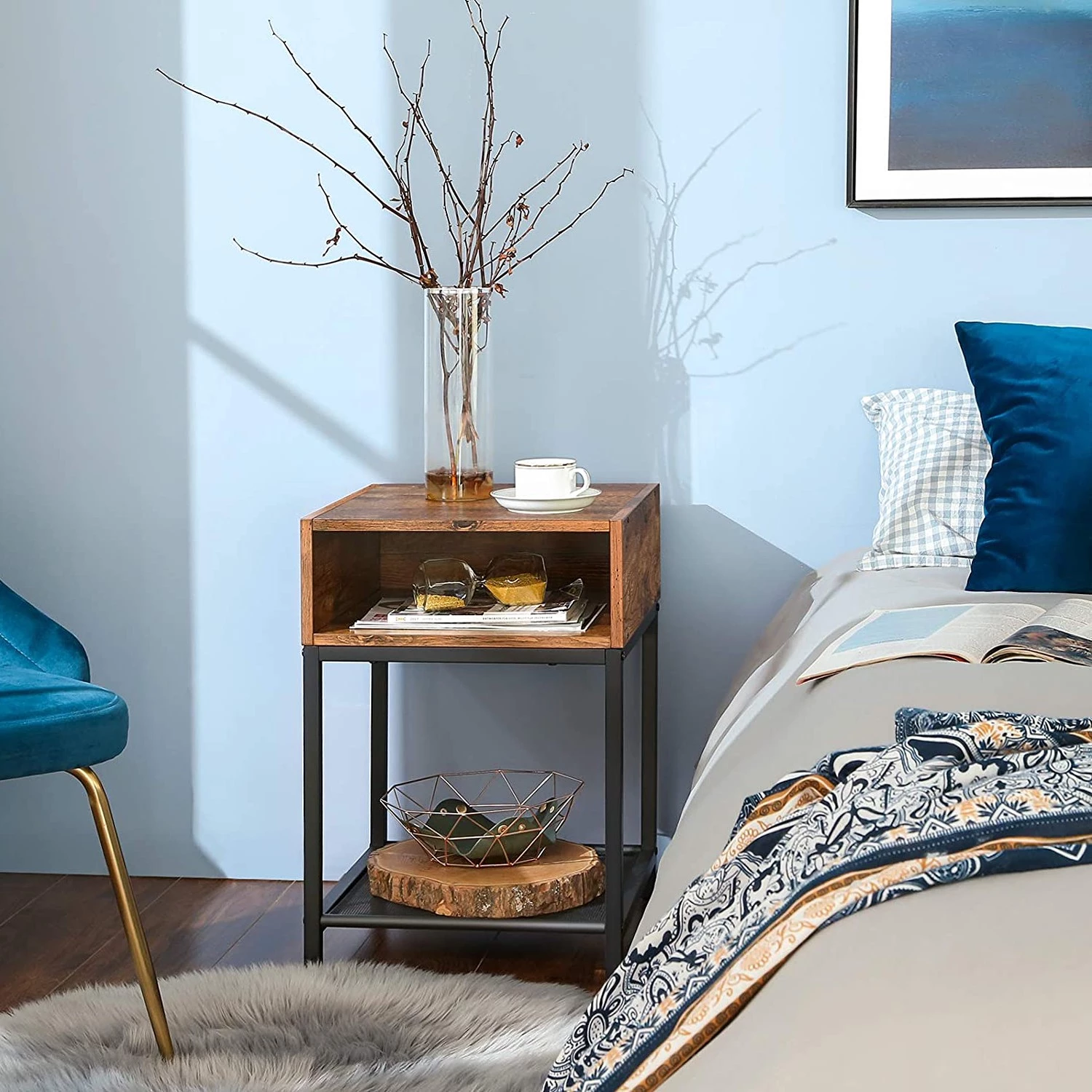 Red Living Bout de canapé Bettyhill III - Métal - Marron / Noir 5 Red Living Bout de canapé Bettyhill III - Métal - Marron / Noir – Image 3