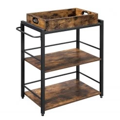 Red Living Desserte Leesville - Marron / Noir -Meubles de salon Soldes 1000329438 220203 1616020030 DETAILS P000000001000329438