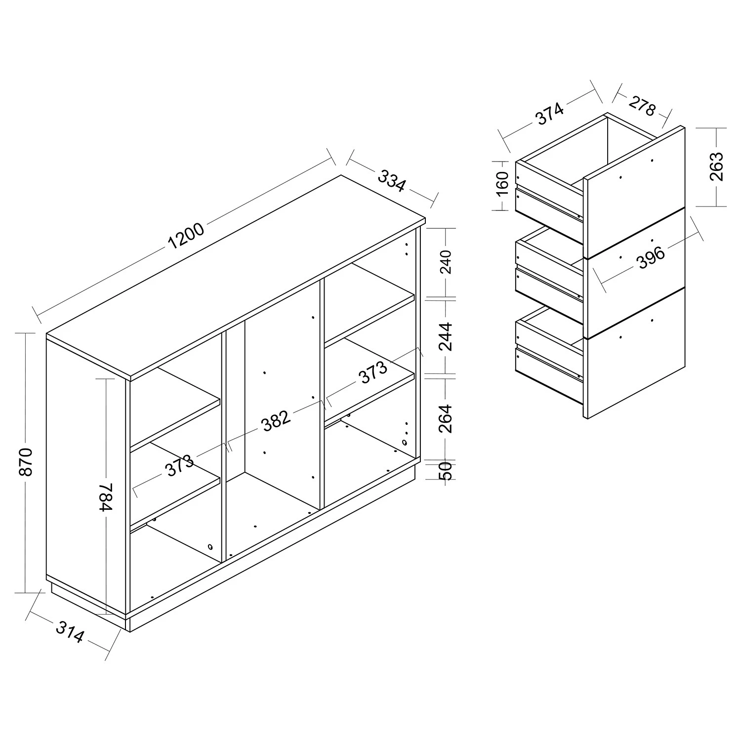 Loftscape Buffet Modica II - Blanc brillant 16 Loftscape Buffet Modica II - Blanc brillant – Image 14