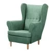 Norrwood Fauteuil bergère Ranu I - Microfibre Enza: Vert menthe -Meubles de salon Soldes 1000329982 220304 010 IMAGE P000000001000329982