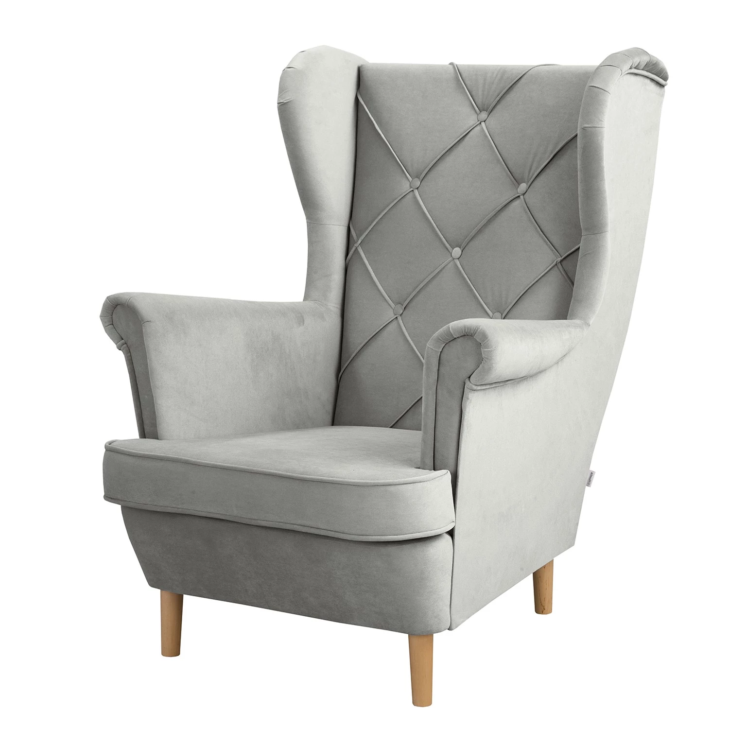 Norrwood Fauteuil bergère Olmen - Microfibre Jada: Bleu gris 3 Norrwood Fauteuil bergère Olmen - Microfibre Jada: Bleu gris