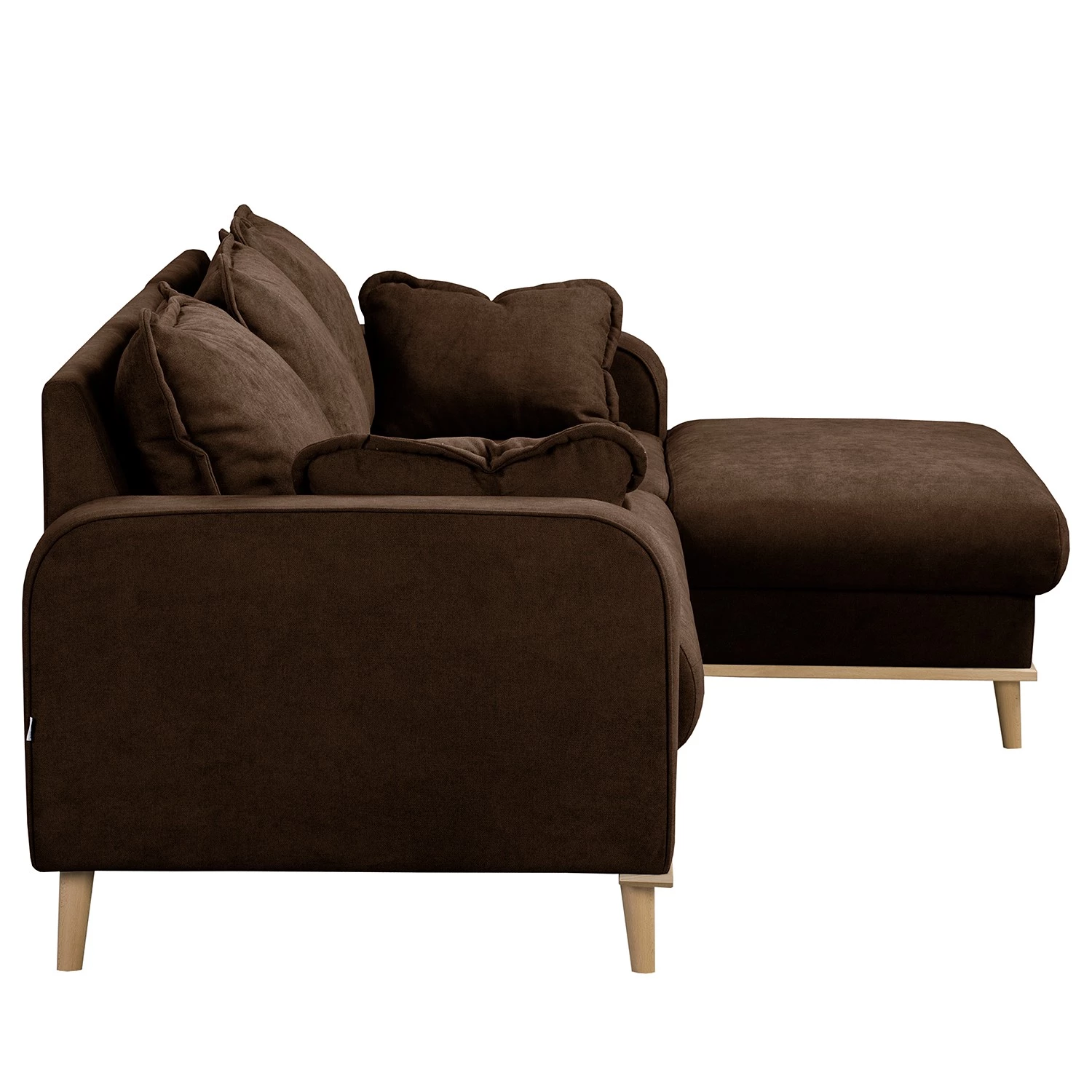 Norrwood Canapé d’angle Nante - Microfibre Enza: Chocolat - Méridienne longue à droite (vue de face) 5 Norrwood Canapé d’angle Nante - Microfibre Enza: Chocolat - Méridienne longue à droite (vue de face) – Image 3