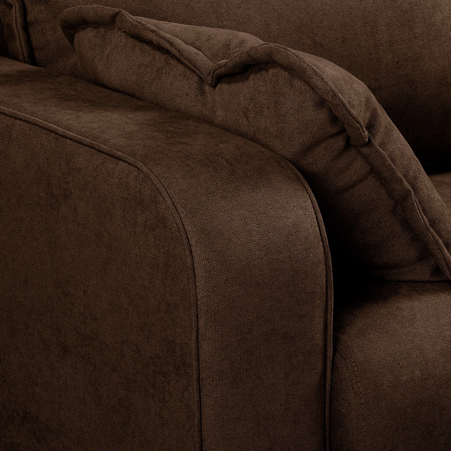 Norrwood Canapé d’angle Nante - Microfibre Enza: Chocolat - Méridienne longue à droite (vue de face) 11 Norrwood Canapé d’angle Nante - Microfibre Enza: Chocolat - Méridienne longue à droite (vue de face) – Image 9