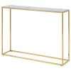 Fredriks Console Katori II - Verre / Métal - Imitation marbre blanc / Doré -Meubles de salon Soldes 1000330563 220208 14502600010 IMAGE P000000001000330563