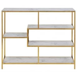Fredriks Étagère Katori I - Verre / Métal - Imitation marbre blanc / Doré 12 Fredriks Étagère Katori I - Verre / Métal - Imitation marbre blanc / Doré -Meubles de salon Soldes 1000330564 220208 14502800030 DETAILS P000000001000330564