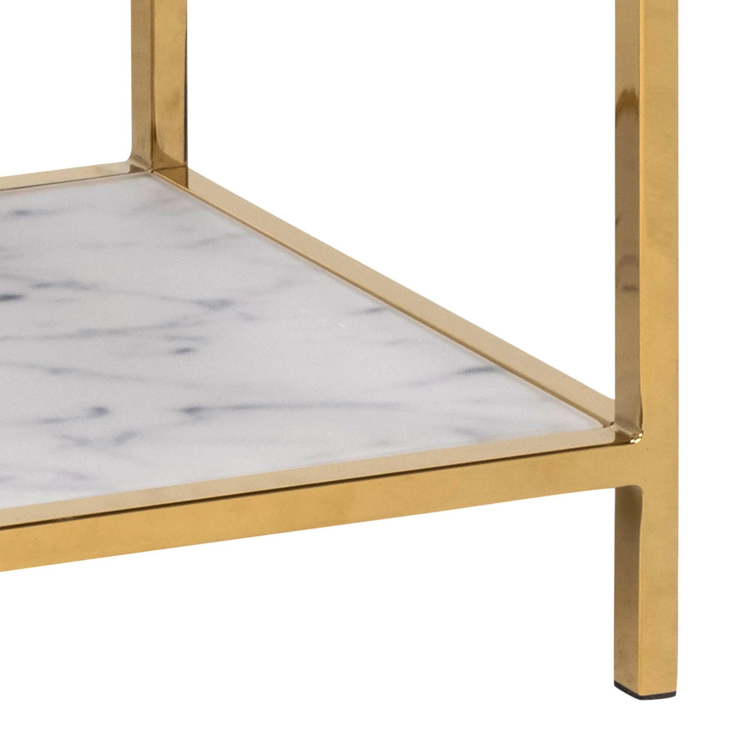 Fredriks Étagère Katori I - Verre / Métal - Imitation marbre blanc / Doré 9 Fredriks Étagère Katori I - Verre / Métal - Imitation marbre blanc / Doré – Image 7