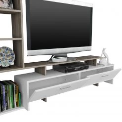 Loftscape Ensemble meubles TV Sasino - Blanc / Imitation chêne sable 12 Loftscape Ensemble meubles TV Sasino - Blanc / Imitation chêne sable -Meubles de salon Soldes 1000333619 220302 030 DETAILS P000000001000333619