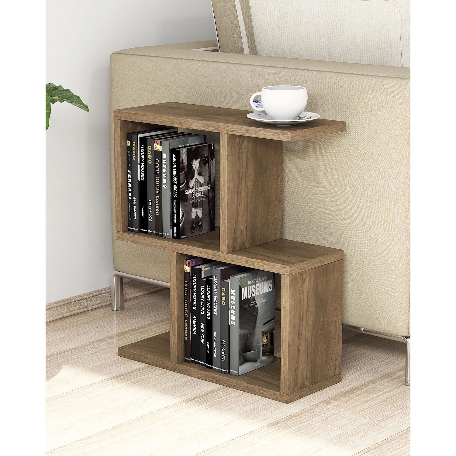 Loftscape Étagère Isorana II - Imitation noyer clair 4 Loftscape Étagère Isorana II - Imitation noyer clair – Image 2