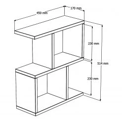 Loftscape Étagère Isorana II - Imitation noyer clair 9 Loftscape Étagère Isorana II - Imitation noyer clair -Meubles de salon Soldes 1000333635 220302 500 SKETCH DETAILS P000000001000333635 sketch