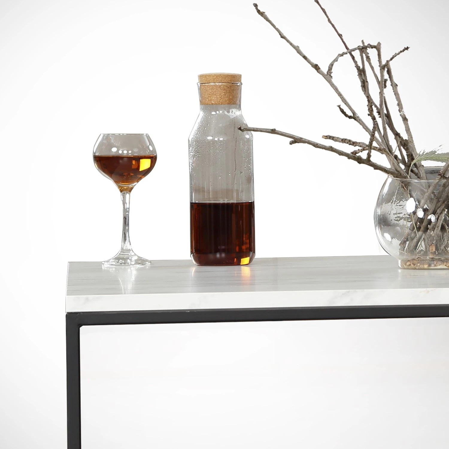 Loftscape Table basse Reedsen - Imitation marbre blanc 6 Loftscape Table basse Reedsen - Imitation marbre blanc – Image 4