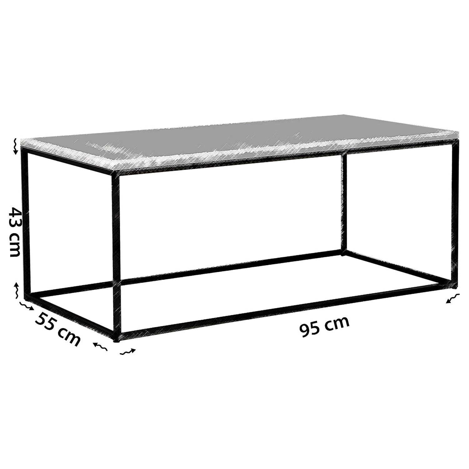 Loftscape Table basse Ravello - Imitation marbre noir 9 Loftscape Table basse Ravello - Imitation marbre noir – Image 7