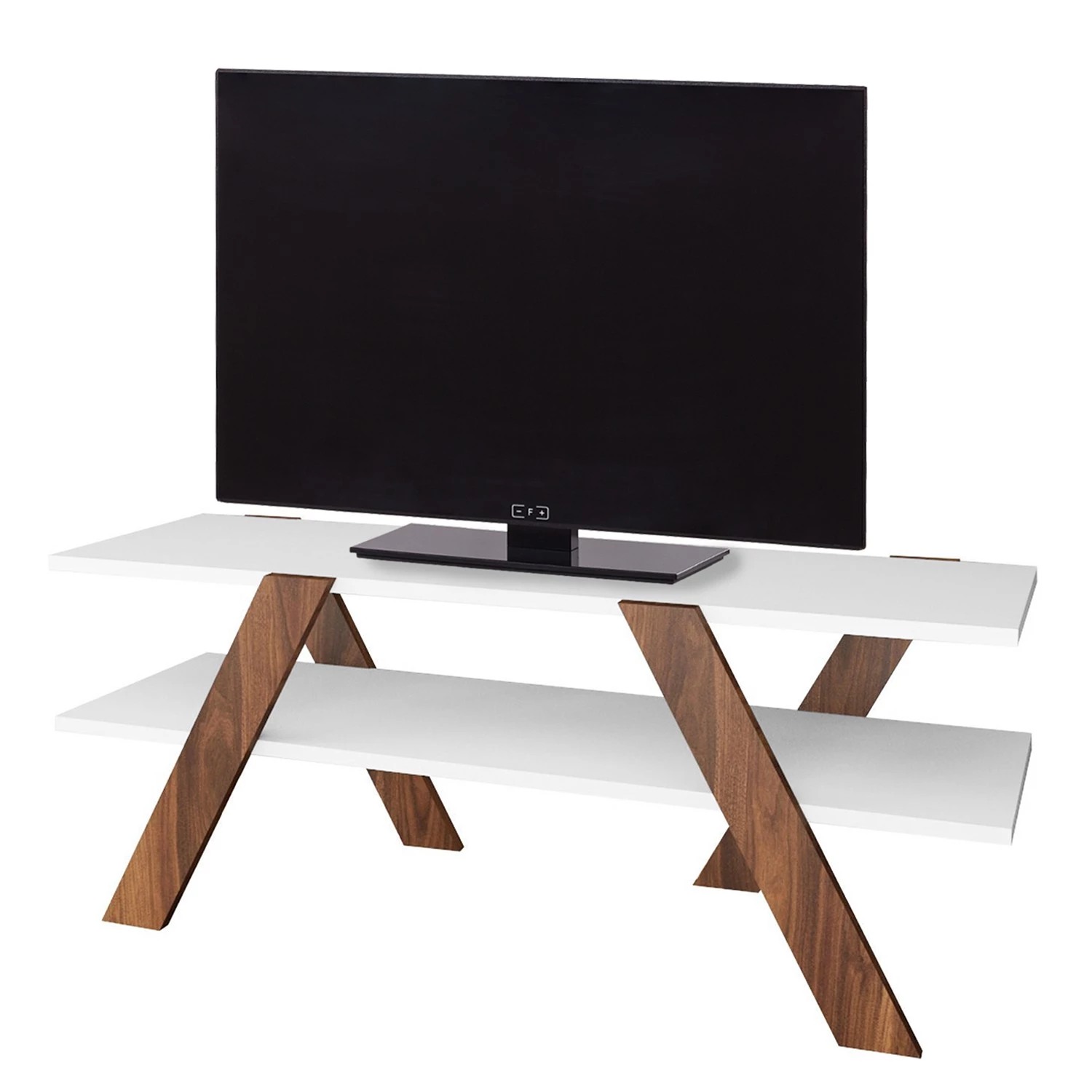 Loftscape Banc TV Soroma - Blanc / Imitation noyer 3 Loftscape Banc TV Soroma - Blanc / Imitation noyer