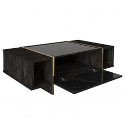 Loftscape Table basse Vidal - Décor en marbre noir / Décor en noyer / Doré 14 Loftscape Table basse Vidal - Décor en marbre noir / Décor en noyer / Doré -Meubles de salon Soldes 1000333651 220302 031 DETAILS P000000001000333651
