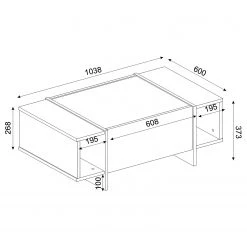Loftscape Table basse Vidal - Décor en marbre noir / Décor en noyer / Doré 15 Loftscape Table basse Vidal - Décor en marbre noir / Décor en noyer / Doré -Meubles de salon Soldes 1000333651 220302 500 SKETCH DETAILS P000000001000333651 sketch