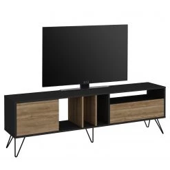 Red Living Meuble TV Vidago II - Imitation noyer / Anthracite