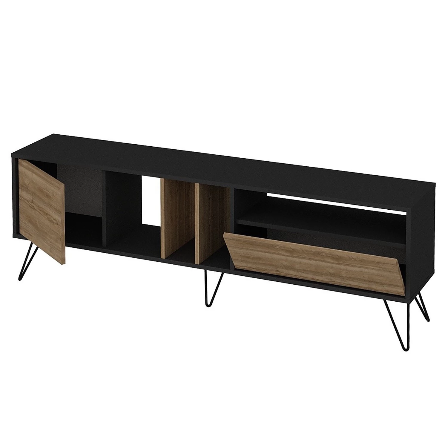 Red Living Meuble TV Vidago II - Imitation noyer / Anthracite 7 Red Living Meuble TV Vidago II - Imitation noyer / Anthracite – Image 5