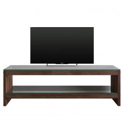 Loftscape Banc TV Mömbris - Verre / Noyer massif - Translucide