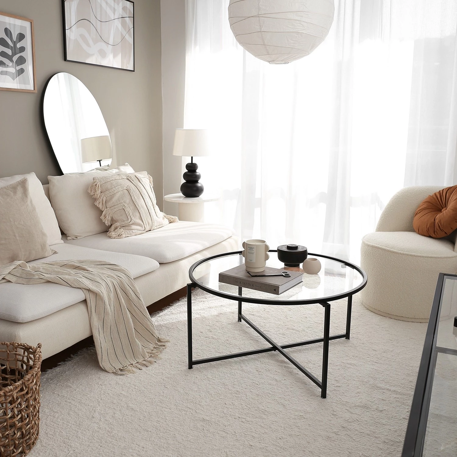 Loftscape Table basse Sedan I - Verre / Métal - Noir 4 Loftscape Table basse Sedan I - Verre / Métal - Noir – Image 2