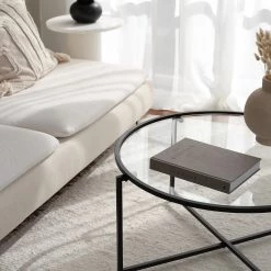 Loftscape Table basse Sedan I - Verre / Métal - Noir 14 Loftscape Table basse Sedan I - Verre / Métal - Noir -Meubles de salon Soldes 1000333688 220302 031 DETAILS P000000001000333688