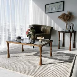 Ars Natura Table basse Donatella - Verre / Noyer massif - Noir fumé / Noyer clair 15 Ars Natura Table basse Donatella - Verre / Noyer massif - Noir fumé / Noyer clair -Meubles de salon Soldes 1000333698 220302 021 MOOD DETAILS P000000001000333698 mood