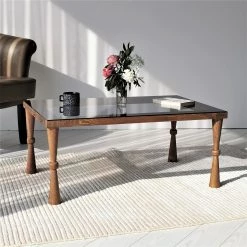 Ars Natura Table basse Donatella - Verre / Noyer massif - Noir fumé / Noyer clair 16 Ars Natura Table basse Donatella - Verre / Noyer massif - Noir fumé / Noyer clair -Meubles de salon Soldes 1000333698 220302 022 MOOD DETAILS P000000001000333698 mood