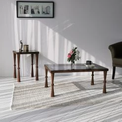 Ars Natura Table basse Donatella - Verre / Noyer massif - Noir fumé / Noyer clair 17 Ars Natura Table basse Donatella - Verre / Noyer massif - Noir fumé / Noyer clair -Meubles de salon Soldes 1000333698 220302 023 MOOD DETAILS P000000001000333698 mood