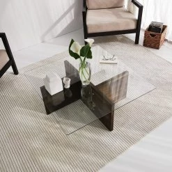 Loftscape Table basse Gran Rey - Verre / Noyer massif - Noyer -Meubles de salon Soldes 1000333701 220302 020 MOOD DETAILS P000000001000333701 mood