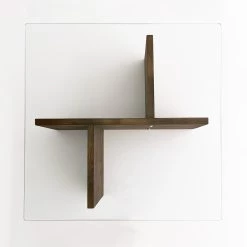 Loftscape Table basse Gran Rey - Verre / Noyer massif - Noyer -Meubles de salon Soldes 1000333701 220302 030 DETAILS P000000001000333701