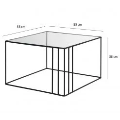 Loftscape Table basse Osiris - Verre / Métal - Noir -Meubles de salon Soldes 1000333705 220302 500 SKETCH DETAILS P000000001000333705 sketch
