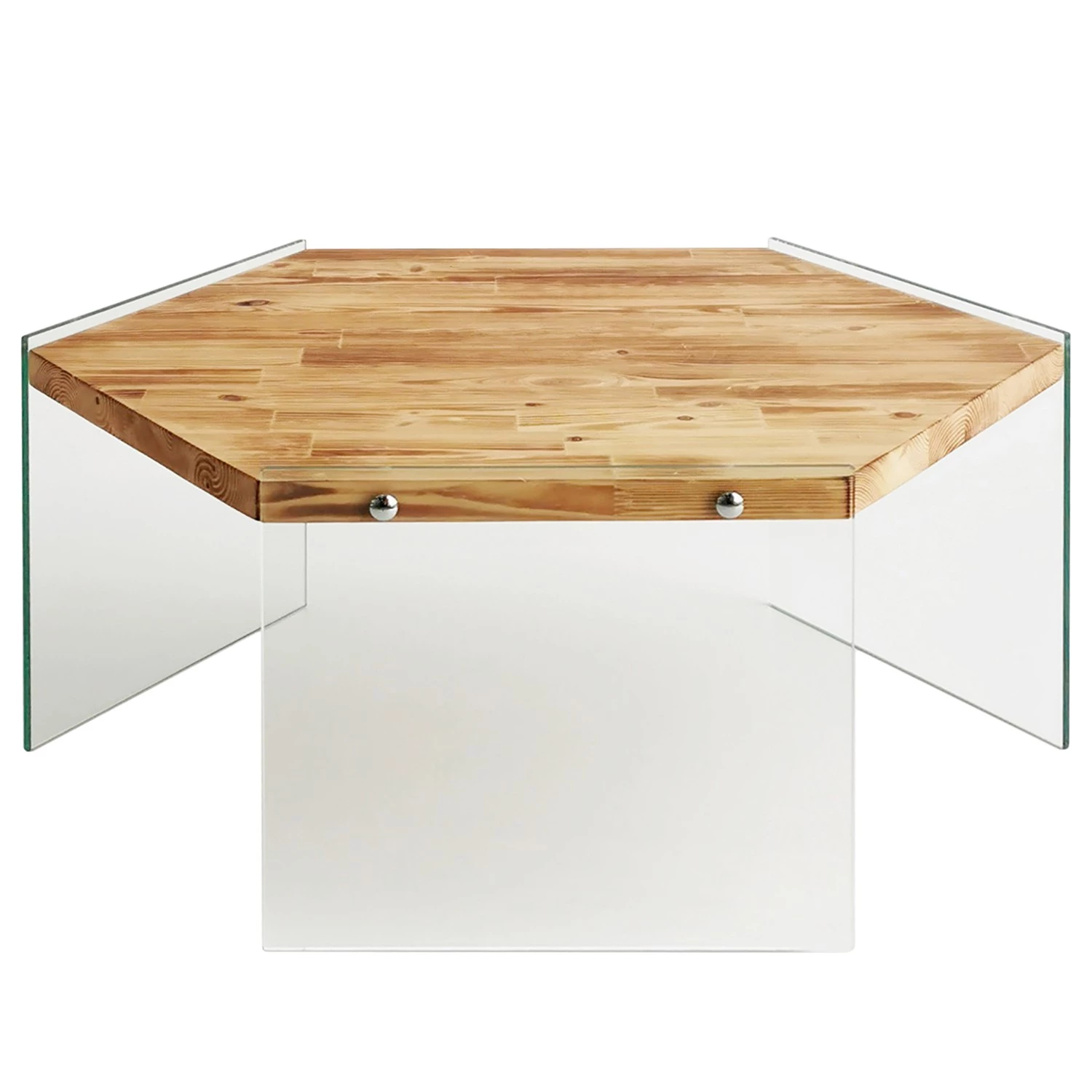 Loftscape Table basse Haditha - Verre / Pin massif 3 Loftscape Table basse Haditha - Verre / Pin massif
