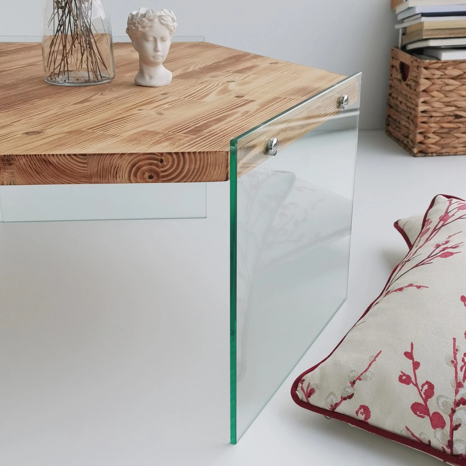 Loftscape Table basse Haditha - Verre / Pin massif 8 Loftscape Table basse Haditha - Verre / Pin massif – Image 6