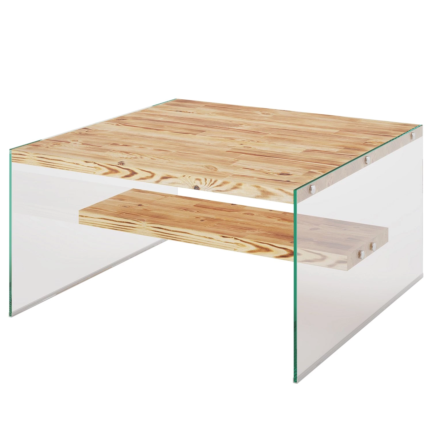 Loftscape Table basse Rodgau - Verre / Pin massif - Pin 3 Loftscape Table basse Rodgau - Verre / Pin massif - Pin