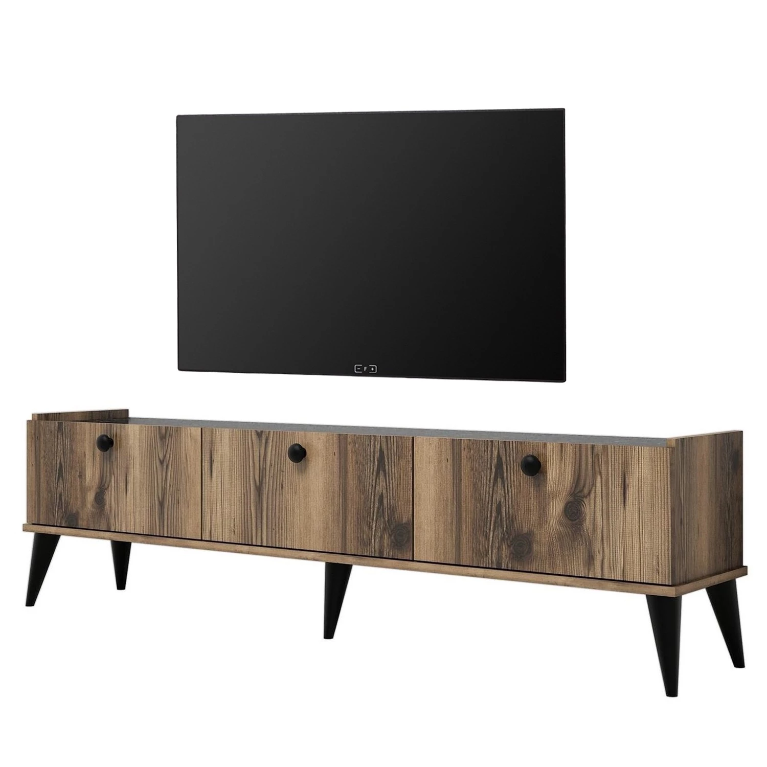 Red Living Meuble TV Korfu - Imitation noyer 3 Red Living Meuble TV Korfu - Imitation noyer