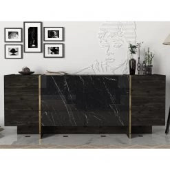 Loftscape Buffet Vidal - Imitation marbre noir / Doré -Meubles de salon Soldes 1000333728 220302 021 MOOD DETAILS P000000001000333728 mood