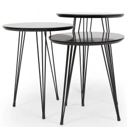 Loftscape Tables gigognes Soffy (lot de 3) - Métal - Imitation marbre noir / Noir 11 Loftscape Tables gigognes Soffy (lot de 3) - Métal - Imitation marbre noir / Noir -Meubles de salon Soldes 1000333733 220302 030 DETAILS P000000001000333733