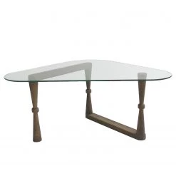 Loftscape Table basse Yoxford I - Verre / Noyer massif - Noyer