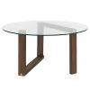 Loftscape Table basse Yoxford II - Verre / Noyer massif - Noyer -Meubles de salon Soldes 1000333739 220302 010 IMAGE P000000001000333739